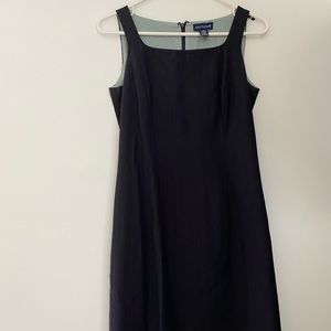 Navy pinstriped vintage Ann Taylor dress